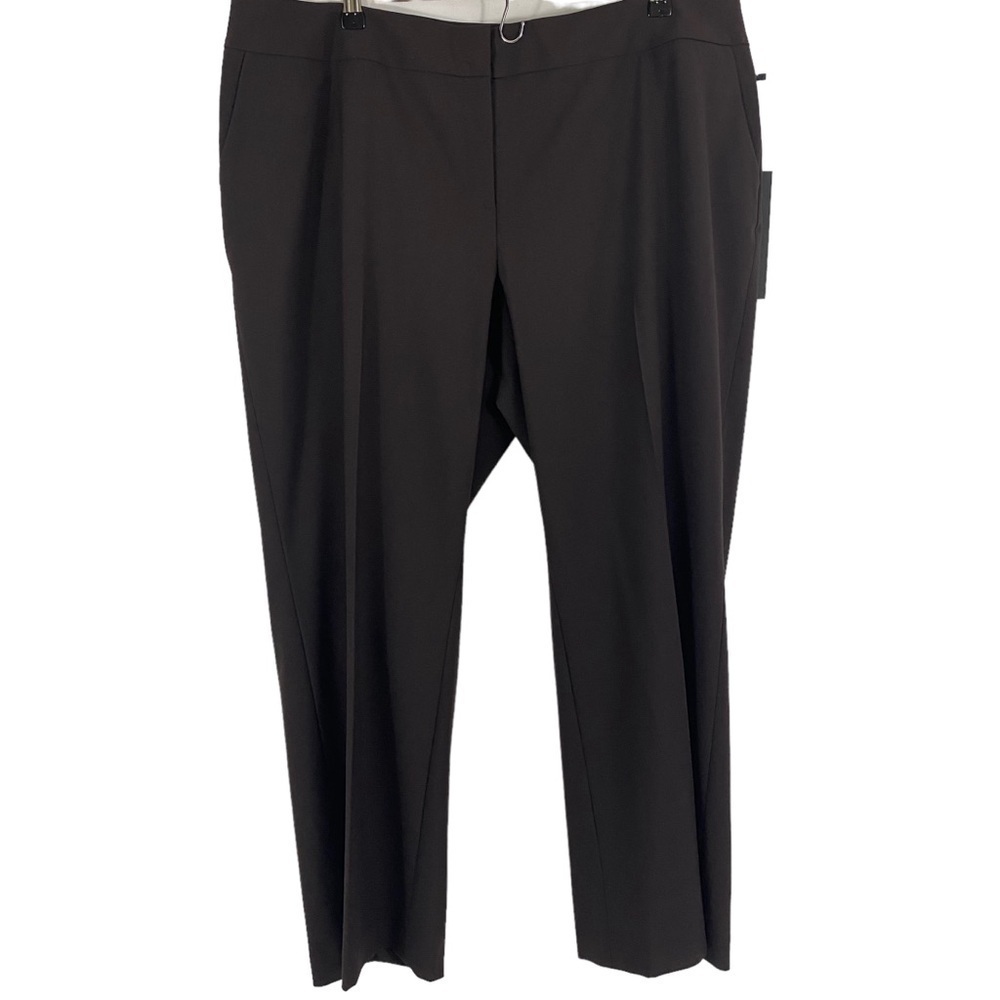 Semantiks Womens Dress Pants Size Petite Plus 20WP Wide Leg Office Capsule Brown